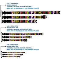Plastic Clip Collar - TINK LUXE Sketch Black/Multi Neon