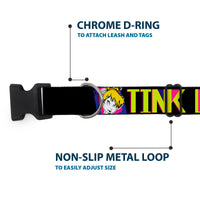 Plastic Clip Collar - TINK LUXE Sketch Black/Multi Neon