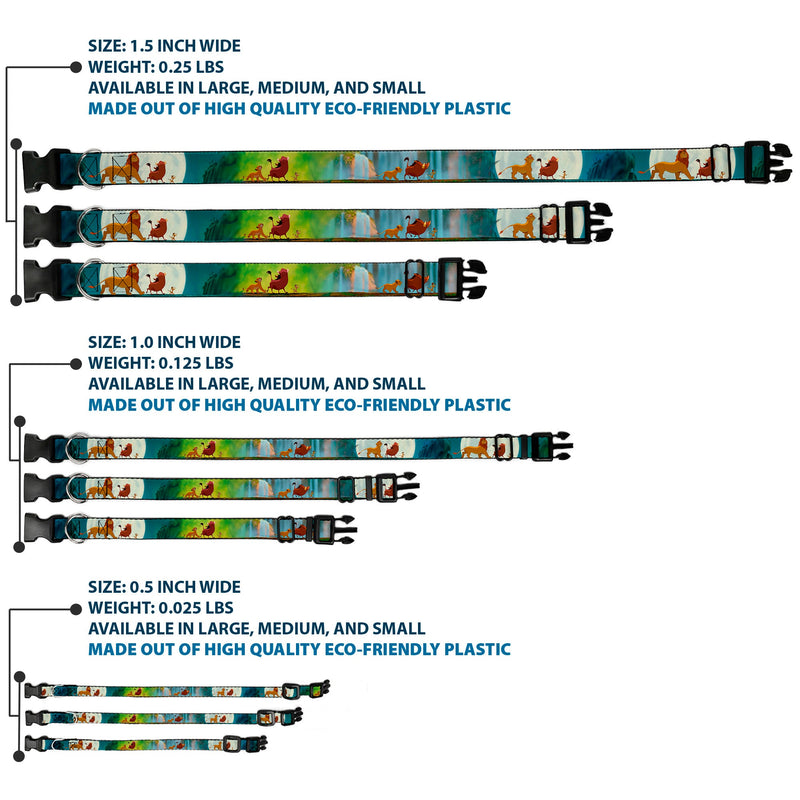 Plastic Clip Collar - Lion King Simba, Pumba & Timon Growing Up