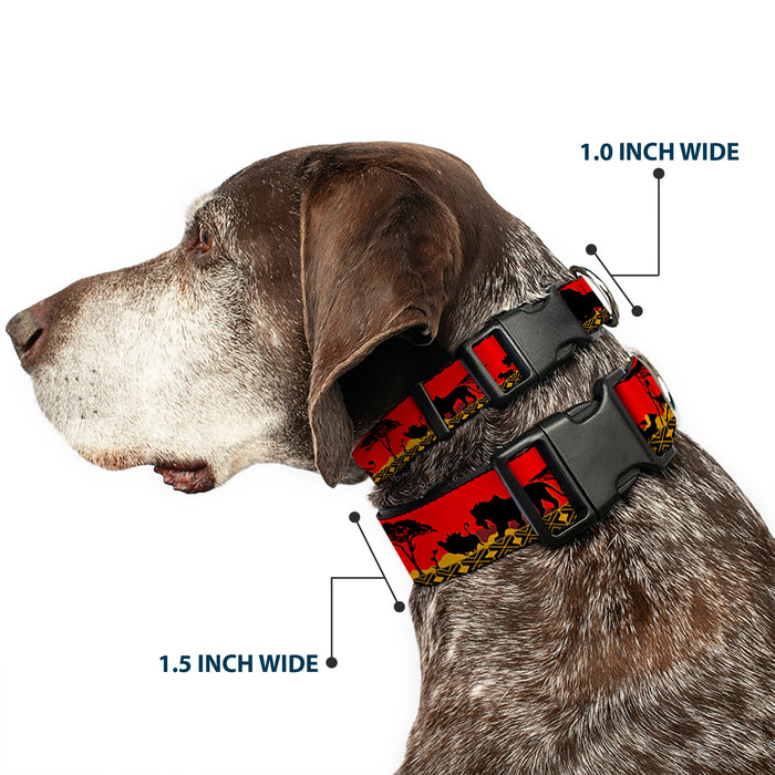 Plastic Clip Collar - Mufasa & Simba JUST CAN'T WAIT TO BE KING/Family Silhouette
