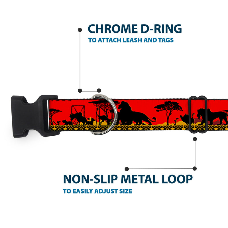 Plastic Clip Collar - Mufasa & Simba JUST CAN'T WAIT TO BE KING/Family Silhouette