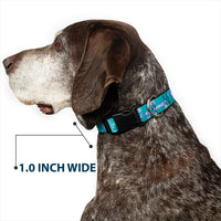 Plastic Clip Collar - Little Mermaid Silhouette Scenes PART OF YOUR WORLD Blues