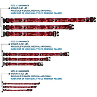 Plastic Clip Collar - Captain Hook Poses/Nautical Elements Burgundy