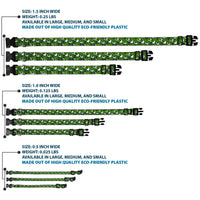 Plastic Clip Collar - Monsters Inc. Eye Collage Weathered Greens/Blues