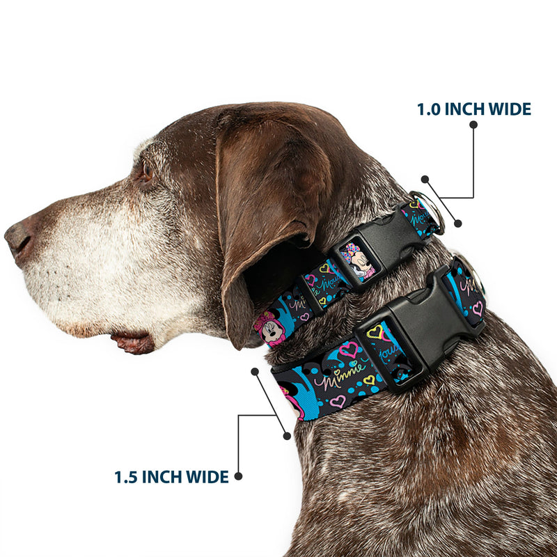 Plastic Clip Collar - Minnie Mouse Hoody & Headphone Poses Gray/Multi Color