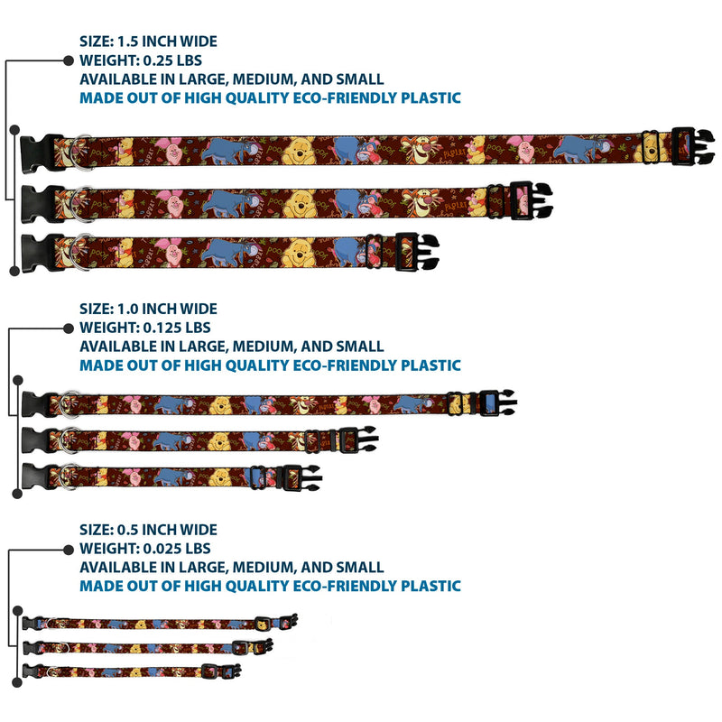 Plastic Clip Collar - Winnie the Pooh Character Poses