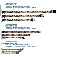 Plastic Clip Collar - Classic Disney Character Faces Black