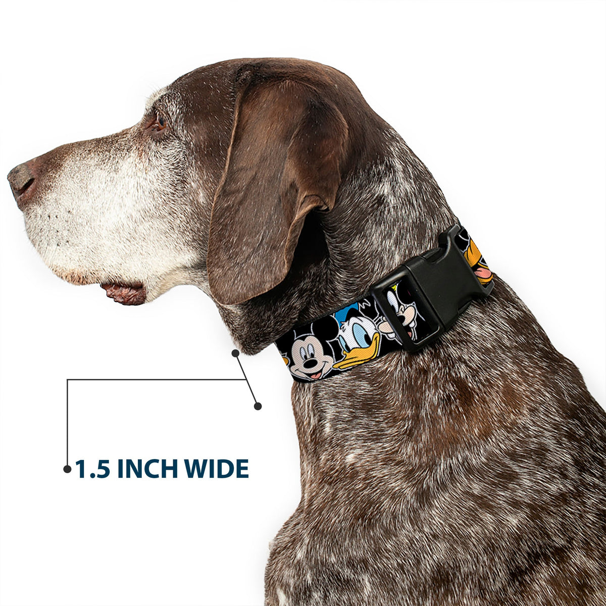 Plastic Clip Collar - Classic Disney Character Faces Black