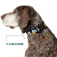 Plastic Clip Collar - Classic Disney Character Faces Black