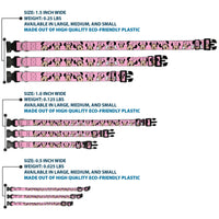 Plastic Clip Collar - Minnie Mouse Expressions Polka Dot Pink/White