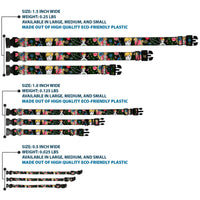 Plastic Clip Collar - Tinker Bell Poses/Sleeping Floral Collage