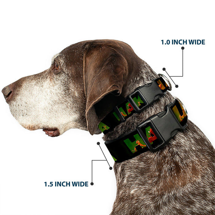 Plastic Clip Collar - HAKUNA MATATA Black/Lion King Scenes