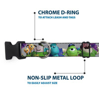 Plastic Clip Collar - Monsters University Character Lineup Gray