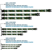 Plastic Clip Collar - Mike Poses/Eyeballs Black/Greens