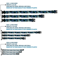Plastic Clip Collar - Sulley Scare Pose/Dots Blues/White