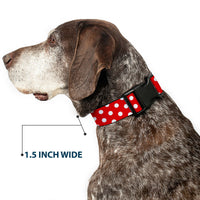 Plastic Clip Collar - Minnie Mouse Polka Dots Red/White