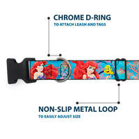Plastic Clip Collar - Ariel & Flounder Vivid Underwater Poses