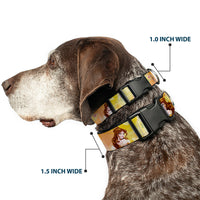 Plastic Clip Collar - Belle Poses/Enchanted Rose/Story Script Yellow/Pinks