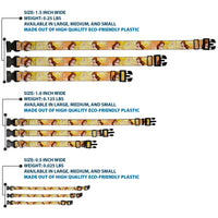 Plastic Clip Collar - Belle Poses/Enchanted Rose/Story Script Yellow/Pinks