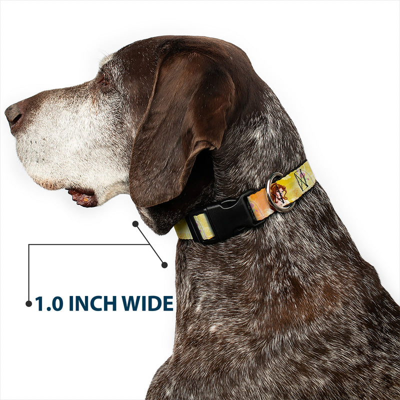 Plastic Clip Collar - Belle Poses/Enchanted Rose/Story Script Yellow/Pinks