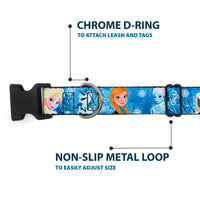 Plastic Clip Collar - Frozen Character Poses Blues