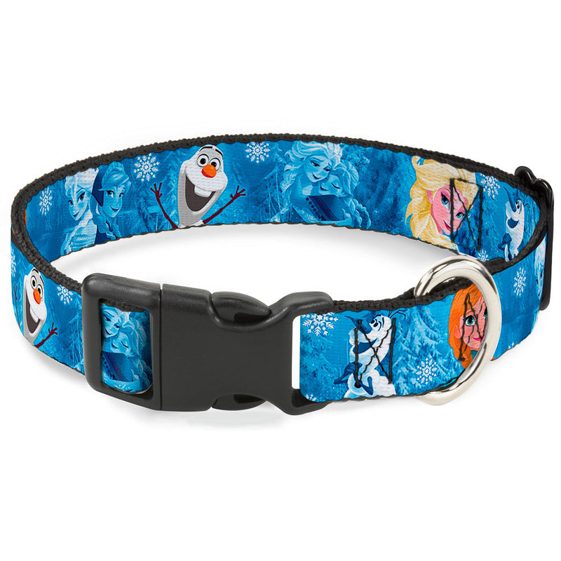 Plastic Clip Collar - Frozen Character Poses Blues