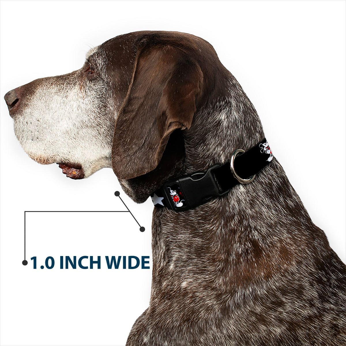 Plastic Clip Collar - Classic Mickey Mouse 1928 Collage Black/White/Red