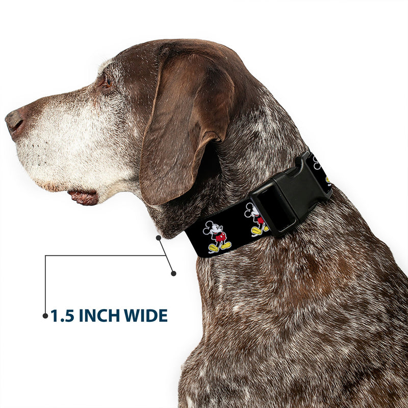 Plastic Clip Collar - Classic Mickey Mouse Pose Black