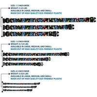 Plastic Clip Collar - Stitch & Scrump Poses/Tropical Flora