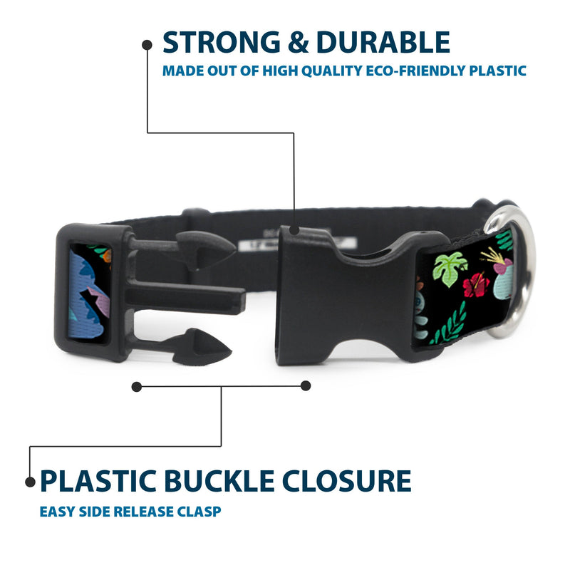 Plastic Clip Collar - Stitch & Scrump Poses/Tropical Flora