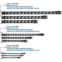 Plastic Clip Collar - Dalmatians Running/Paws Black/Gray/White/Black