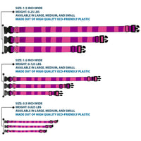 Plastic Clip Collar - Cheshire Cat Stripe Pink/Purple