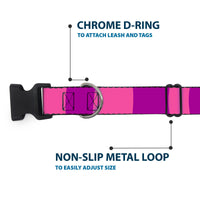 Plastic Clip Collar - Cheshire Cat Stripe Pink/Purple