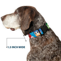 Plastic Clip Collar - INSIDE OUT 6-Character Pose Sparkle Blue/White