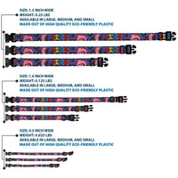 Plastic Clip Collar - BING BONG Poses/Candy Purples/Multi Color