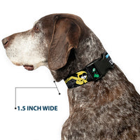 Plastic Clip Collar - Big Hero 6 Group Action Pose/Name Blocks Black/Gray/Multi Color