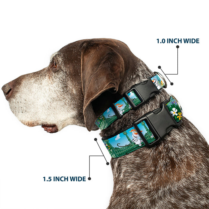 Plastic Clip Collar - Olaf Garden Scenes