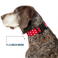Plastic Clip Collar - Minnie Mouse Polka Dot/Mini Silhouette Red/White