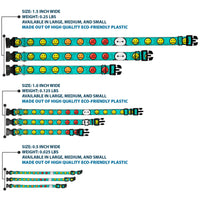 Plastic Clip Collar - Baymax/Mood Expressions/Baymax Scattered Turquoise