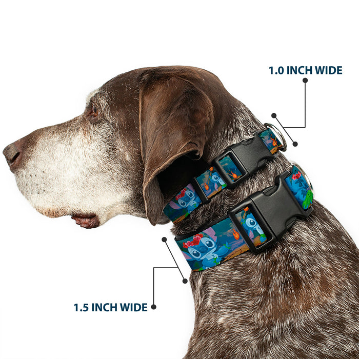 Plastic Clip Collar - Stitch Hula Dance 5-Poses