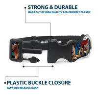 Plastic Clip Collar - Toy Story Characters Running2 Denim Rays