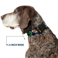 Plastic Clip Collar - Toy Story Characters Running2 Denim Rays
