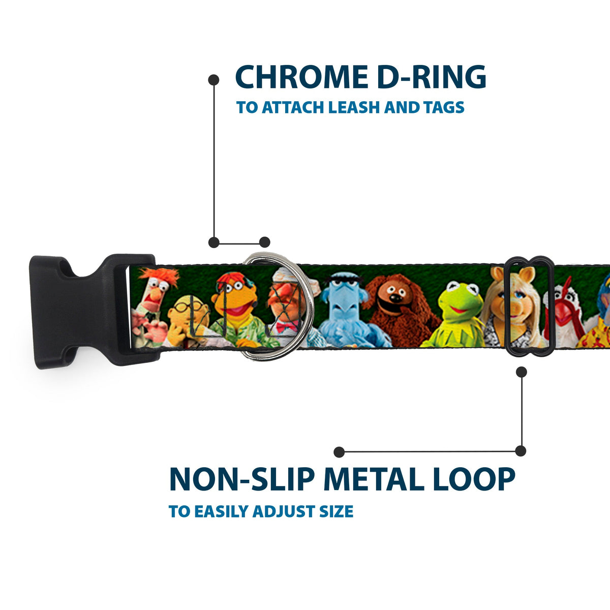 Plastic Clip Collar - Muppets 20-Character Group Pose Greens