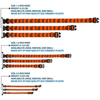 Plastic Clip Collar - Tigger Stripes Orange/Black