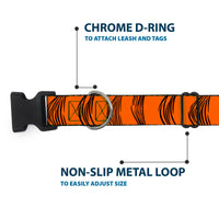 Plastic Clip Collar - Tigger Stripes Orange/Black