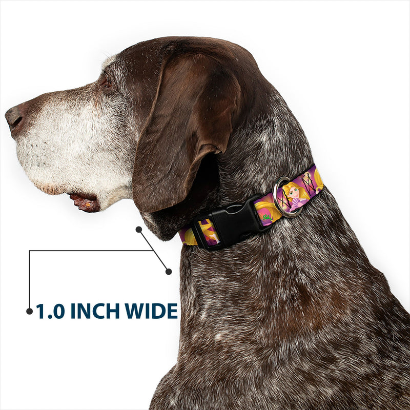 Plastic Clip Collar - Rapunzel 4-Tangled Poses/Pascal/Lights Light Purples