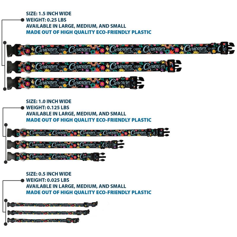 Plastic Clip Collar - CURIOUSER AND CURIOUSER/Flowers of Wonderland Collage