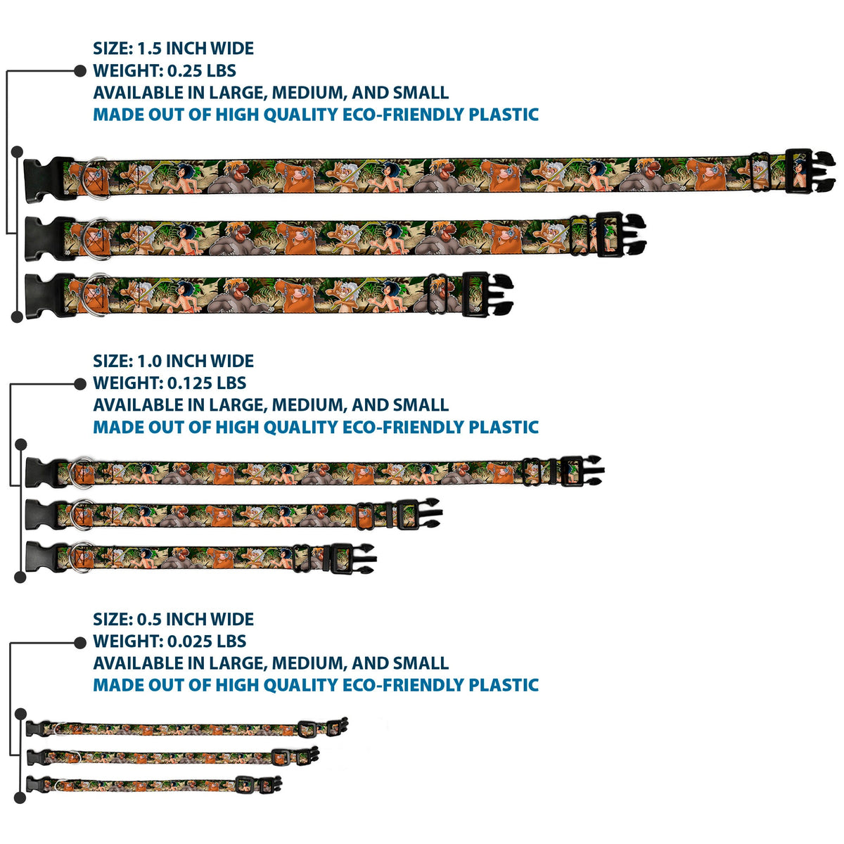 Plastic Clip Collar - The Jungle Book I Wanna Be Like You 4-Character Scene