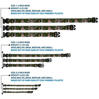 Plastic Clip Collar - Mowgli & Baloo 3-Poses Leaves/Flowers Greens/Orange