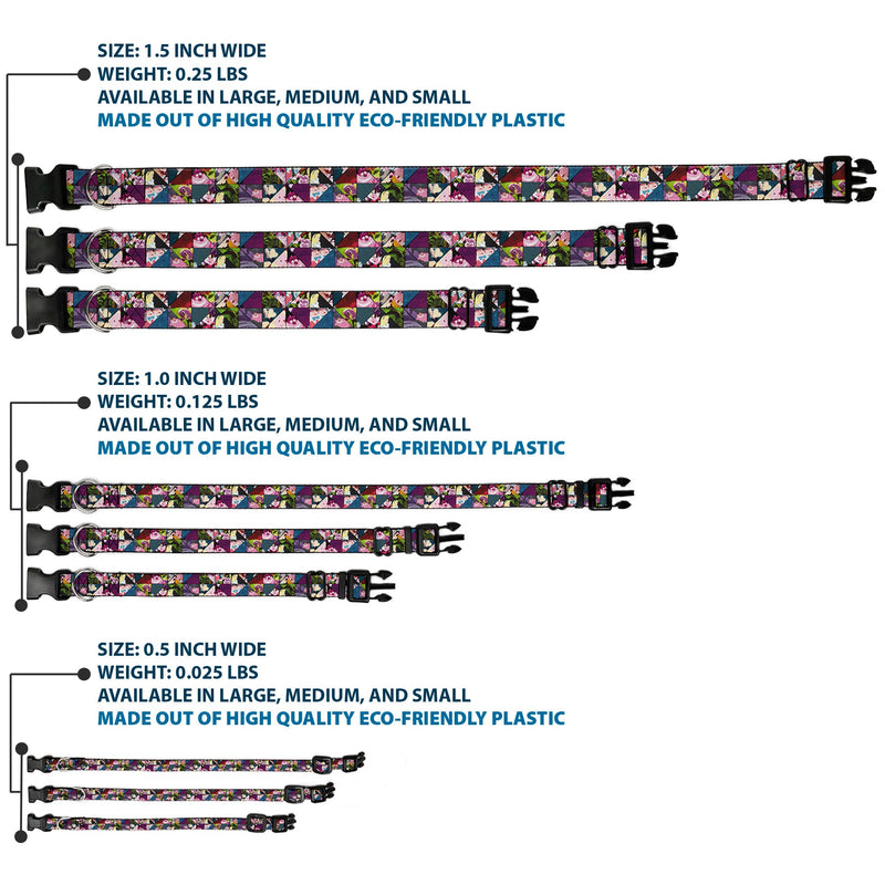 Plastic Clip Collar - Alice in Wonderland Kaleidoscope Scenes